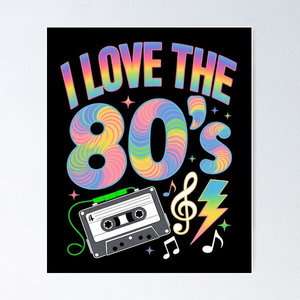 Item preview, I Love The 80s Clothes Style Tape Music Party designed and sold by angolinnArt.