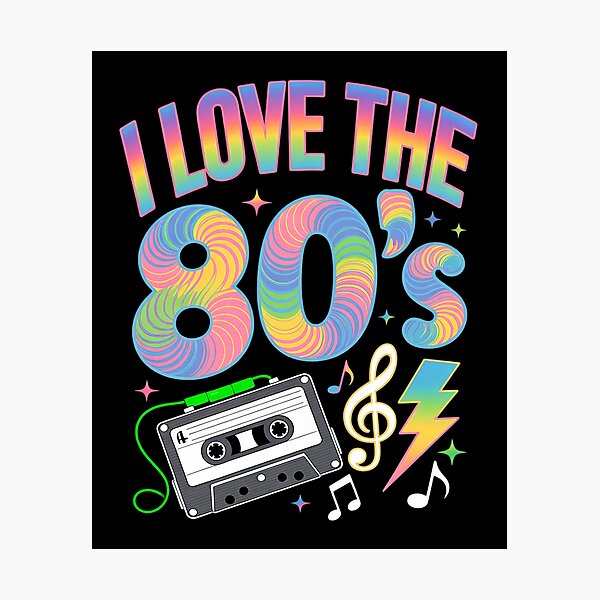 Item preview, I Love The 80s Clothes Style Tape Music Party designed and sold by angolinnArt.