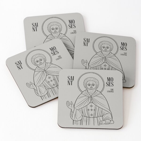 Item preview, Saint Moses the Strong Minimalist Icon designed and sold by maddieelysse.