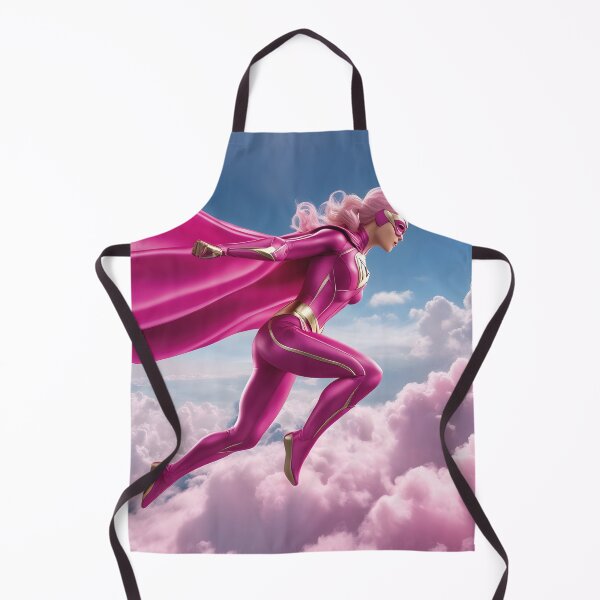 Item preview, Superhero in Pink Flies Through Cloudy Sky designed and sold by Mauswohn.