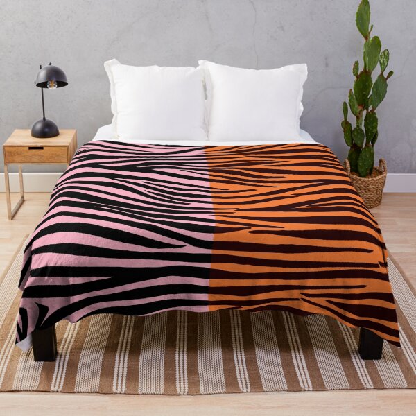 Item preview, Orange and Pink Zebra Stripes in Colour Block  designed and sold by OneThreeSix.