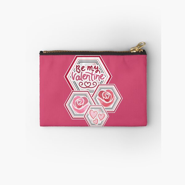 Item preview, Be My Valentine Hexagon Floral Design – Romantic Roses and Hearts for Valentine’s Day Gifts designed and sold by GFamilyC.