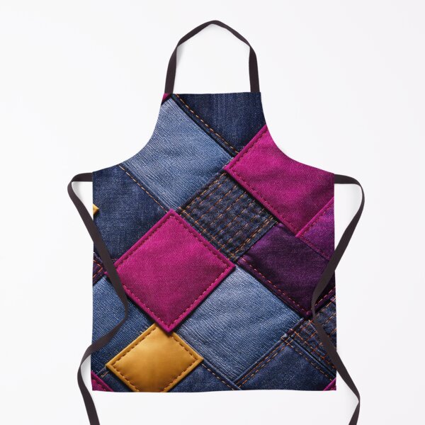 Item preview, Colorful Patchwork Denim Quilt designed and sold by Kaleidoscope Print.