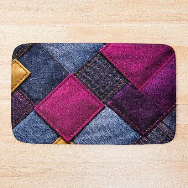 Item preview, Colorful Patchwork Denim Quilt designed and sold by Kaleidoscope Print.