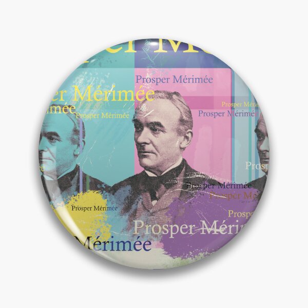 Item preview, Prosper Mérimée portrait collage pop art designed and sold by Mauswohn.