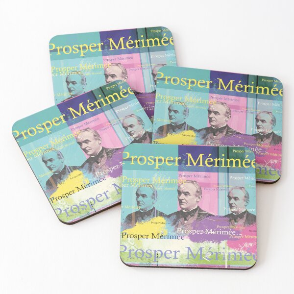 Item preview, Prosper Mérimée portrait collage pop art designed and sold by Mauswohn.