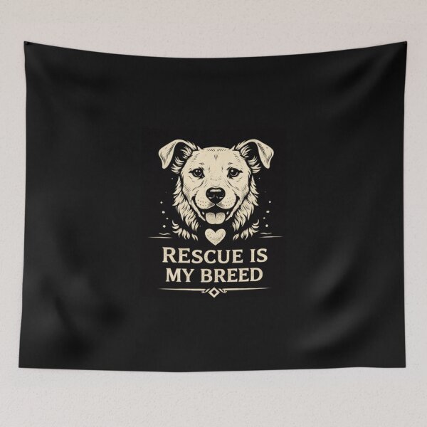 Item preview, Mix Rescue Dog Minimalist Dog Art. Rescue is My Breed. designed and sold by Mosogoloso.