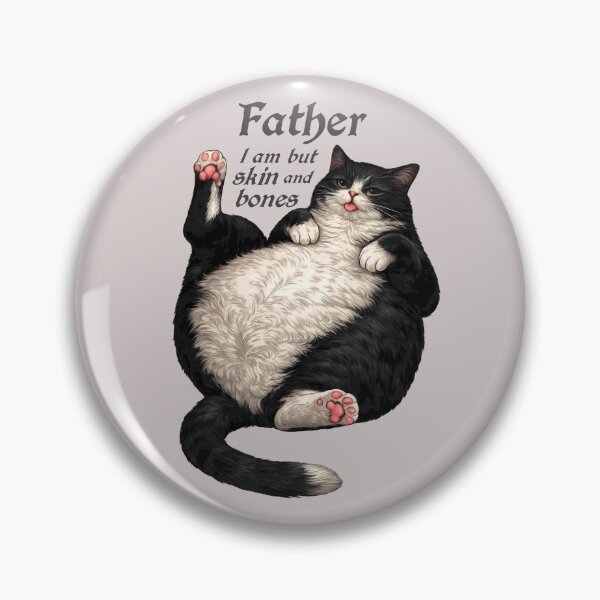 Item preview, Tuxedo Cat Dad Funny Hungry Round Cat Meme Shirt designed and sold by Ineli.