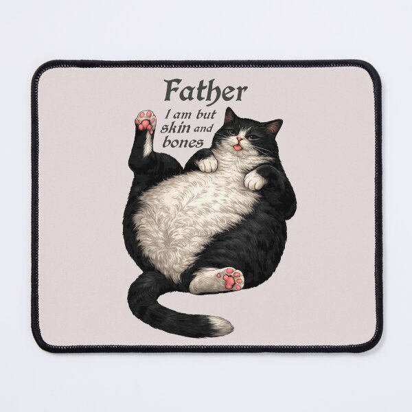 Item preview, Tuxedo Cat Dad Funny Hungry Round Cat Meme Shirt designed and sold by Ineli.