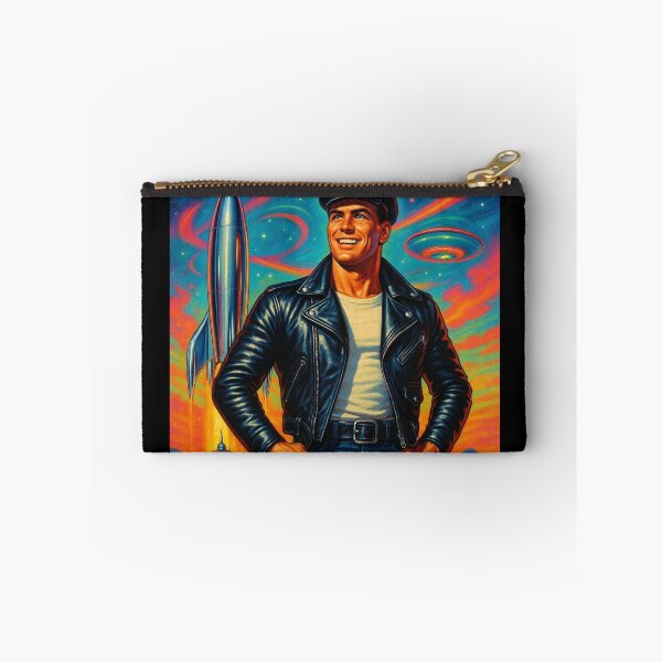 Item preview, Vintage 1950s Rocket Man Gay Leather Biker Pride Graphic Design designed and sold by ItsAKinkThing.