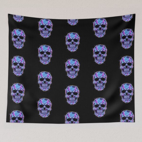 Item preview, Epic Ethereal Crystal Skull | High Contrast Neon Art designed and sold by LaNadaYFundante.
