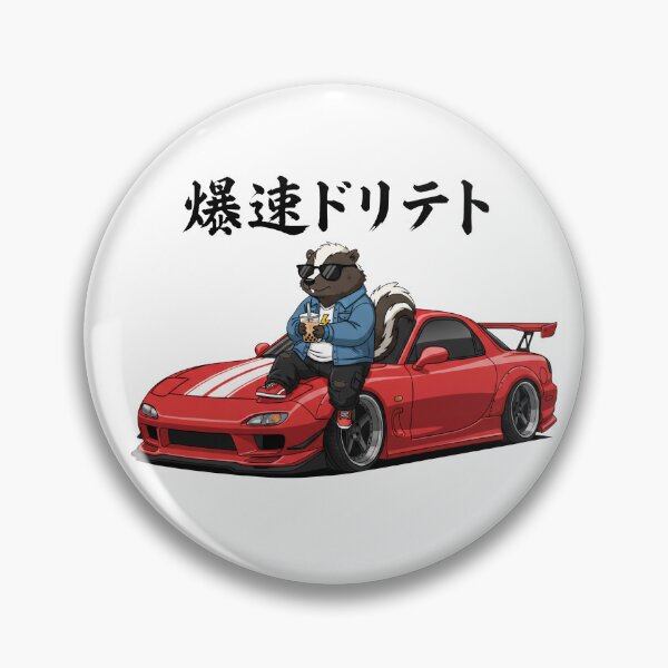 Item preview, Funny Skunk Sports Car Boba Tea Japanese Animal Lover Boys Girls Kids designed and sold by FurryHavenPH.
