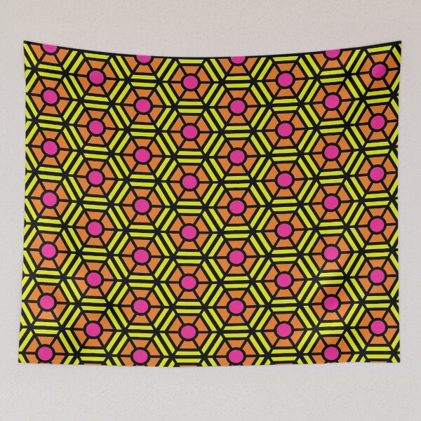 Item preview, Artistic Hexagon Motif - Abstract Geometric Shape Pattern  - Valentines Gifts designed and sold by RoyalStarsPatts.