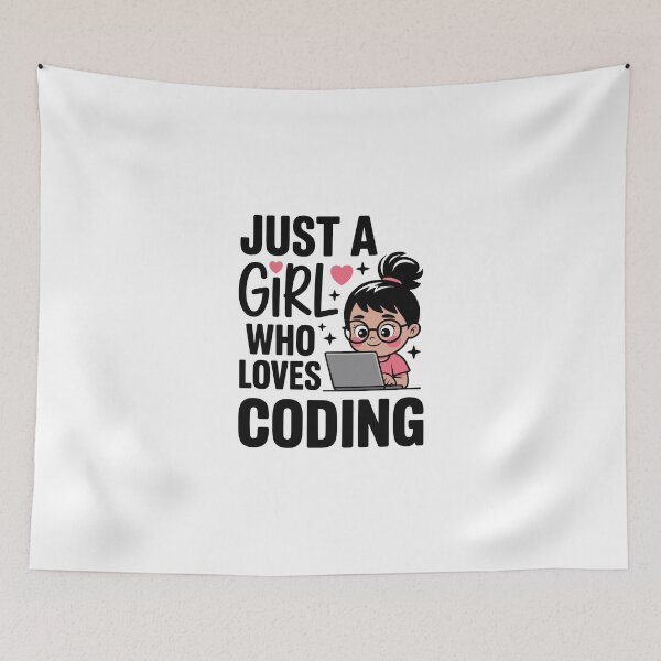 Item preview, Just a Girl who loves coding designed and sold by jkrphoto.