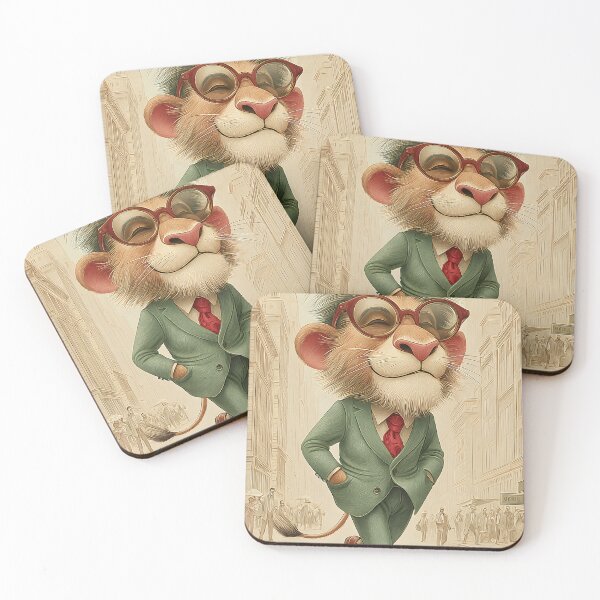 Item preview, Stylish Stylish Lion in Suit Strutting Down the Street in Suit Strutting Down the Street designed and sold by Artessie.
