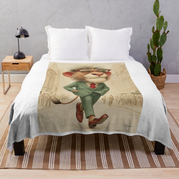 Item preview, Stylish Stylish Lion in Suit Strutting Down the Street in Suit Strutting Down the Street designed and sold by Artessie.