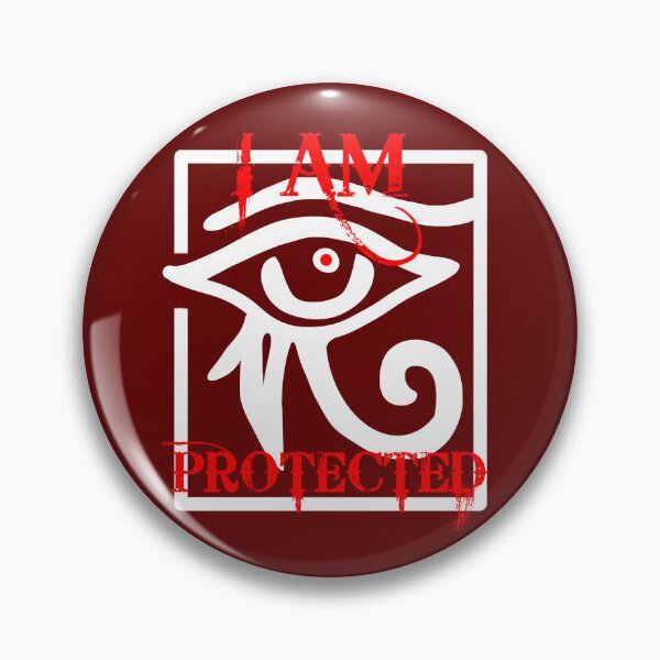 Item preview, Eye of Horus Gold & Blue – "I Am Protected" – Ancient Egyptian Amulet designed and sold by Italian Ink Studio.