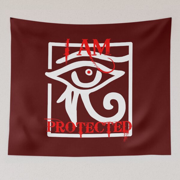Item preview, Eye of Horus Gold & Blue – "I Am Protected" – Ancient Egyptian Amulet designed and sold by Italian Ink Studio.