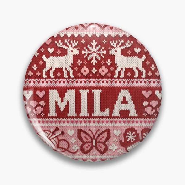 Artikelvorschau, Mila Vorname Strickmuster Design in Rot entworfen und verkauft von Mauswohn.