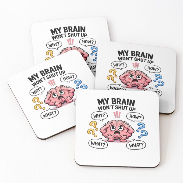 Item preview, My Brain Won’t Shut Up | Mental Health Humor T-Shirt designed and sold by RALYSHOP.