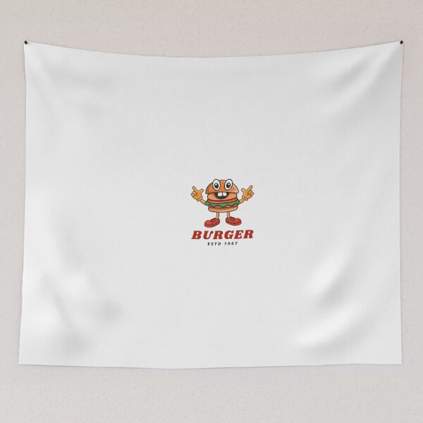 Item preview, Cute Burger Mascot Cartoon – Funny Fast Food Character Design designed and sold by JoyfulLilstudio.
