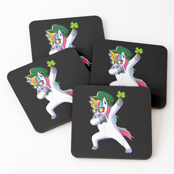 Item preview, St Patricks Day Unicorn Shirt, Dabbing Lepricorn Dab Girls designed and sold by MerchDeviant.