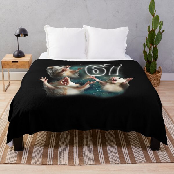 Item preview, Three Opposum Moon 67 Possum Howling Six Seven Weird Meme designed and sold by MerchDeviant.