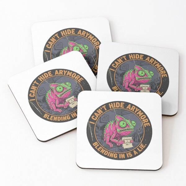 Item preview, Funny Chameleon Conspiracy – I Can't Hide Anymore Retro 90s Vintage Art designed and sold by FakeJoo.