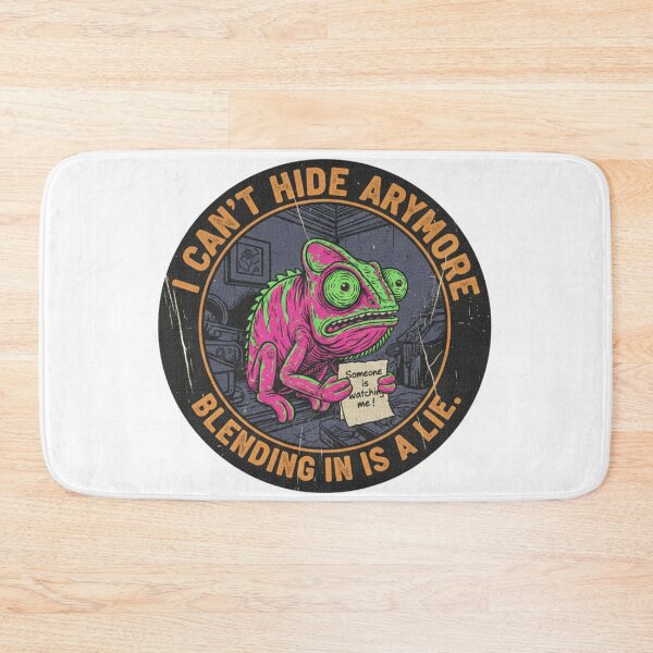 Item preview, Funny Chameleon Conspiracy – I Can't Hide Anymore Retro 90s Vintage Art designed and sold by FakeJoo.
