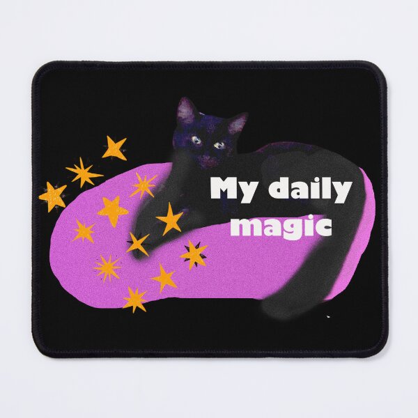 Item preview, My Daily Magic – Black Cat & Stars designed and sold by SlowlyMiracles.