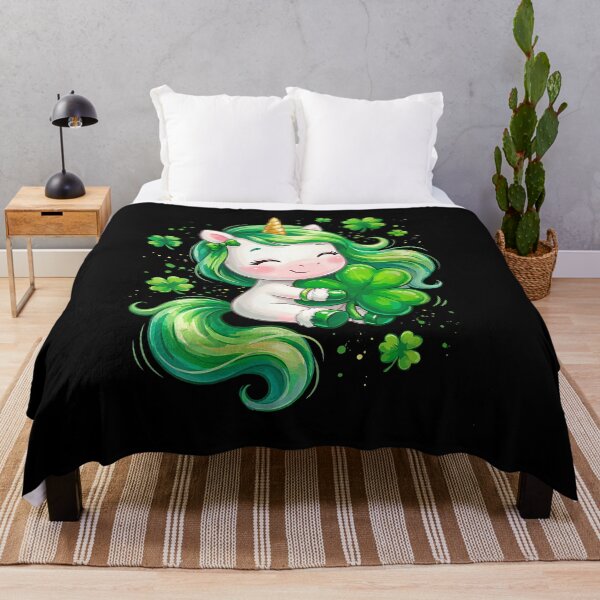 Item preview, Women's Cute St Patricks Day Unicorn Shamrock Lepricorn Girl Kids designed and sold by MerchDeviant.