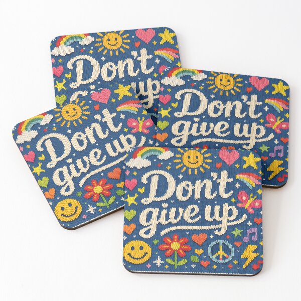 Item preview, Motivational quote "Don't give up" Knit design designed and sold by Mauswohn.