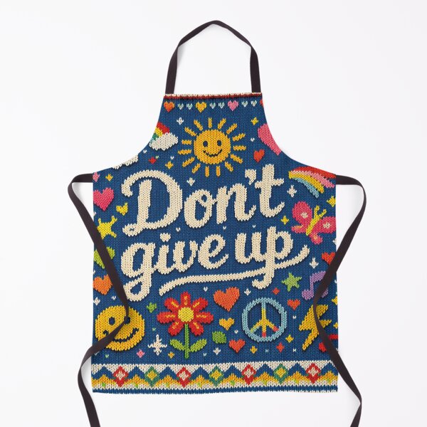 Item preview, Motivational quote "Don't give up" Knit design designed and sold by Mauswohn.