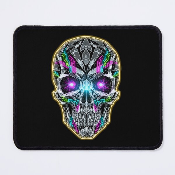 Item preview, Epic Cryptographic Cyber Skull | Gold and Neon designed and sold by LaNadaYFundante.