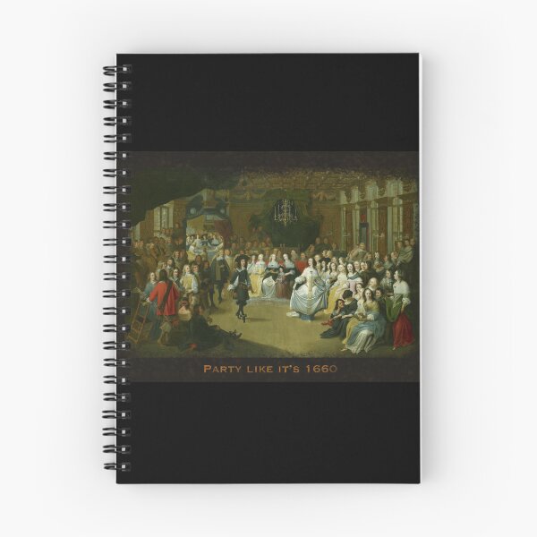 Item preview, PARTY LIKE IT'S 1660 (Charles II dancing at a Ball at Court by Hieronymus Janssens, art meme collection) designed and sold by StNinaOfficial.
