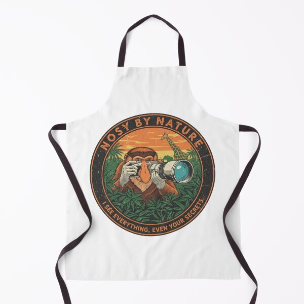 Item preview, Funny Proboscis Monkey Paparazzi – Nosy By Nature Retro 90s Vintage Art designed and sold by FakeJoo.