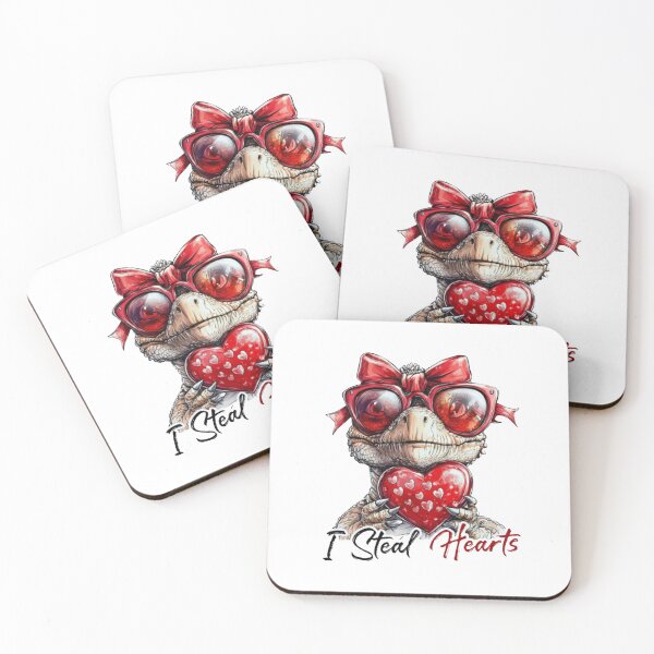 Item preview, I Steal Hearts Raptor — Cute Dinosaur Valentine’s Day Heart Stealer Illustration designed and sold by Colorful-Garden.
