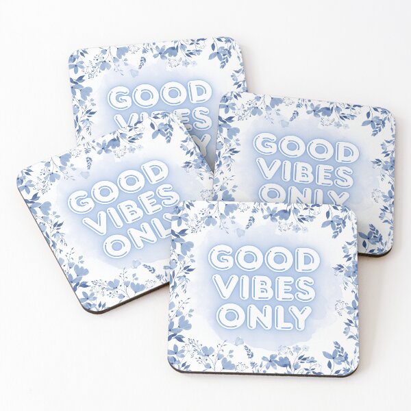 Item preview, Good Vibes Only Blue Floral designed and sold by byGokcem.