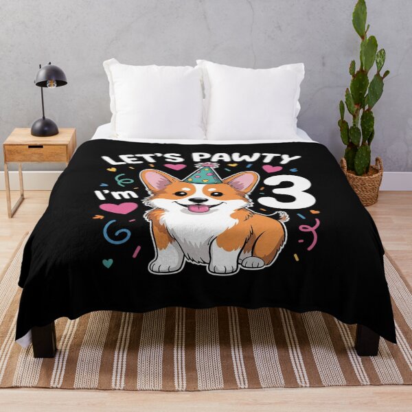 Item preview, 3rd Birthday Corgi Dog Lover Pet 3 Years Old B-Day designed and sold by MarkLeedsArt.