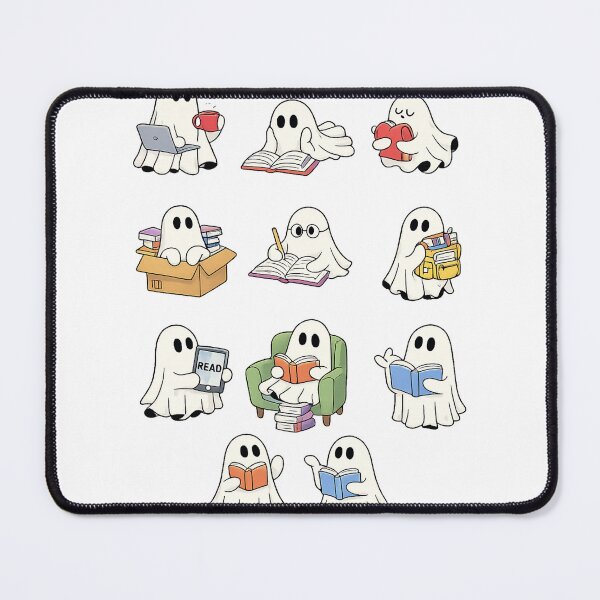 Item preview, 11 Cute Reading Ghosts Sticker Pack | Book Lover Ghost Illustration | Cozy Minimal Art designed and sold by Mahmoud Salah.