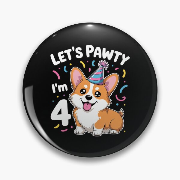 Item preview, 4 Years Old Corgi Dog Lover 4th Birthday Party Outfit Kid designed and sold by MarkLeedsArt.