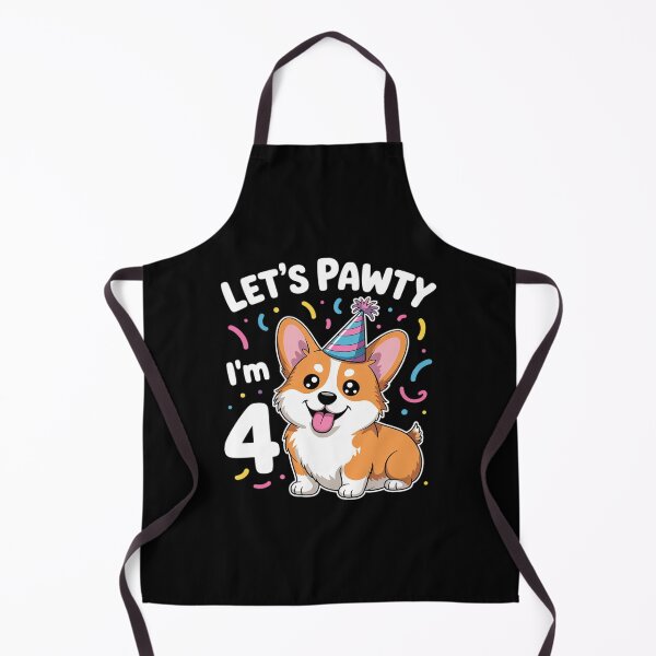 Item preview, 4 Years Old Corgi Dog Lover 4th Birthday Party Outfit Kid designed and sold by MarkLeedsArt.