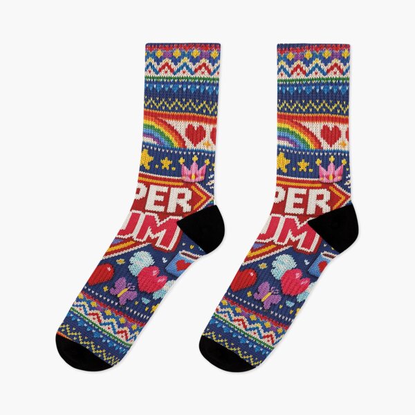Item preview, Super Mum Hero Design in Knit Look Blue designed and sold by Mauswohn.