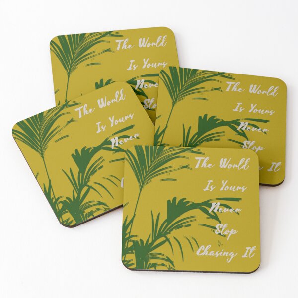 Item preview, the world is yours - tropical palm leaf boho art designed and sold by ILOMON-ARTIVE.