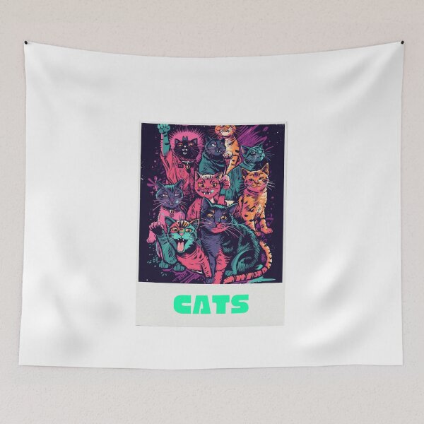 Item preview, retro street cats designed and sold by AnimalBesties.
