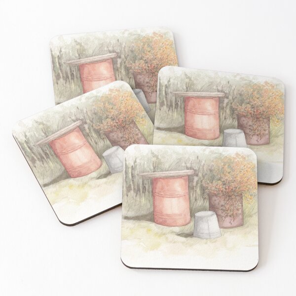 Item preview, Autumn rural landscape barrels designed and sold by IrinaIkar.