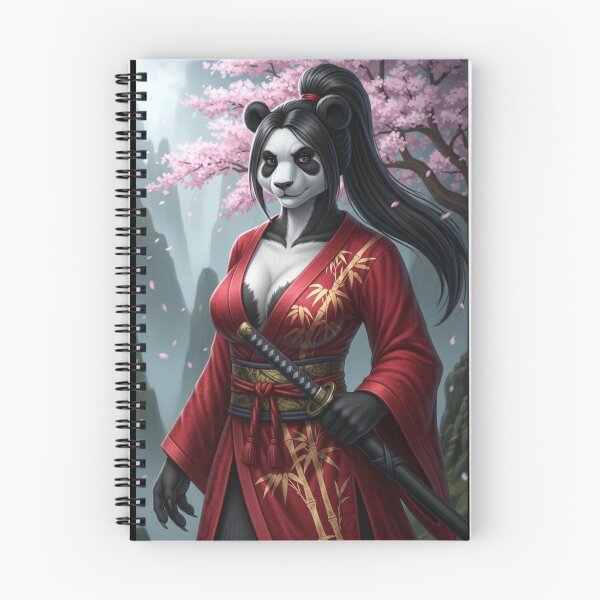Item preview, Anthro Furry Samurai Panda in Red designed and sold by Prestons Corner.
