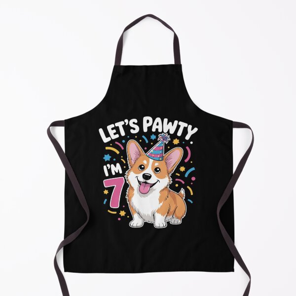 Item preview, 7 Years Old Corgi Dog Lover 7th Birthday Party Outfit Kid designed and sold by MarkLeedsArt.