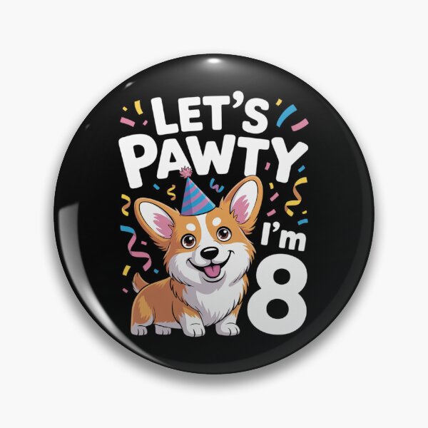 Item preview, 8 Years Old Corgi Dog Lover 8th Birthday Party Outfit Kid designed and sold by MarkLeedsArt.