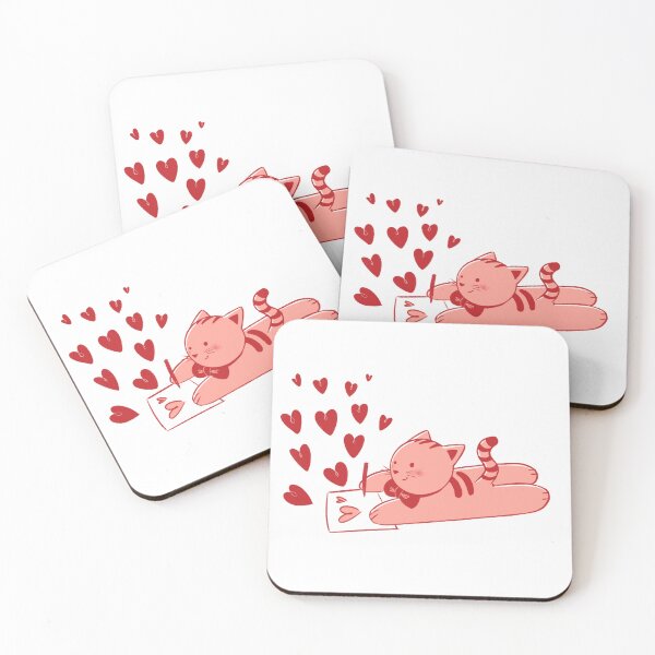 Item preview, Writing You Love – Cute Cat Valentine Illustration designed and sold by ChiaraAless.